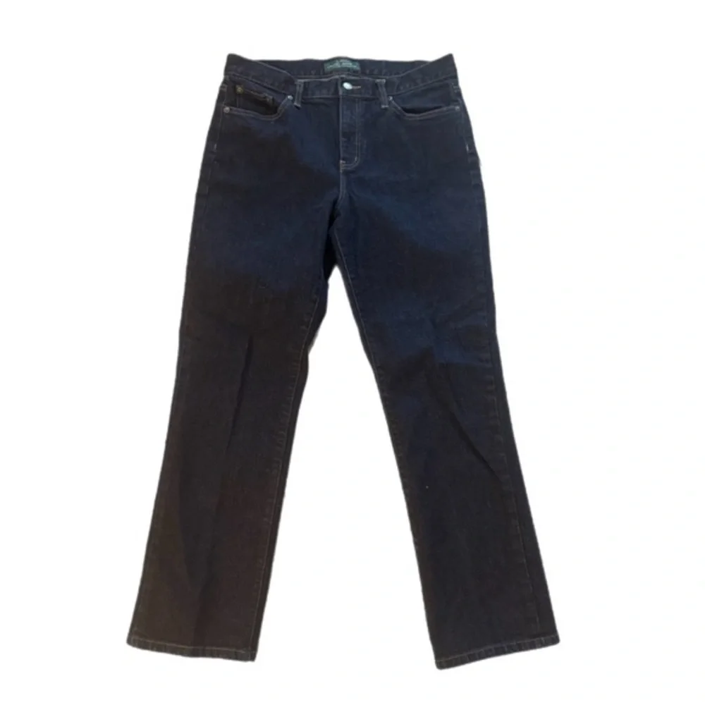 Lauren Ralph Lauren Straight Dark Denim Blue Jean